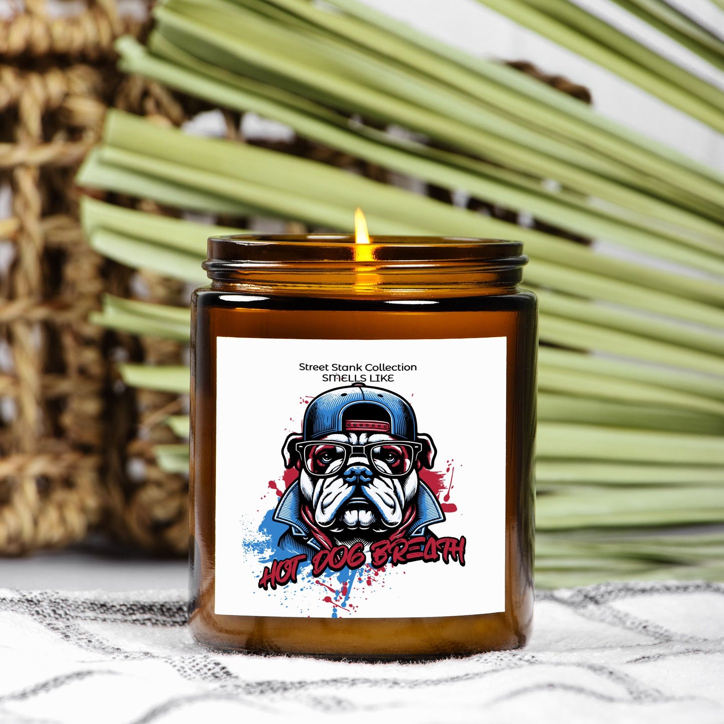 Candle Amber Jar 9oz - SMELLS LIKE HOT DOG BREATH