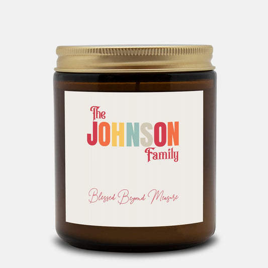 Candle Amber Jar 9oz - CUSTOMIZABLE
