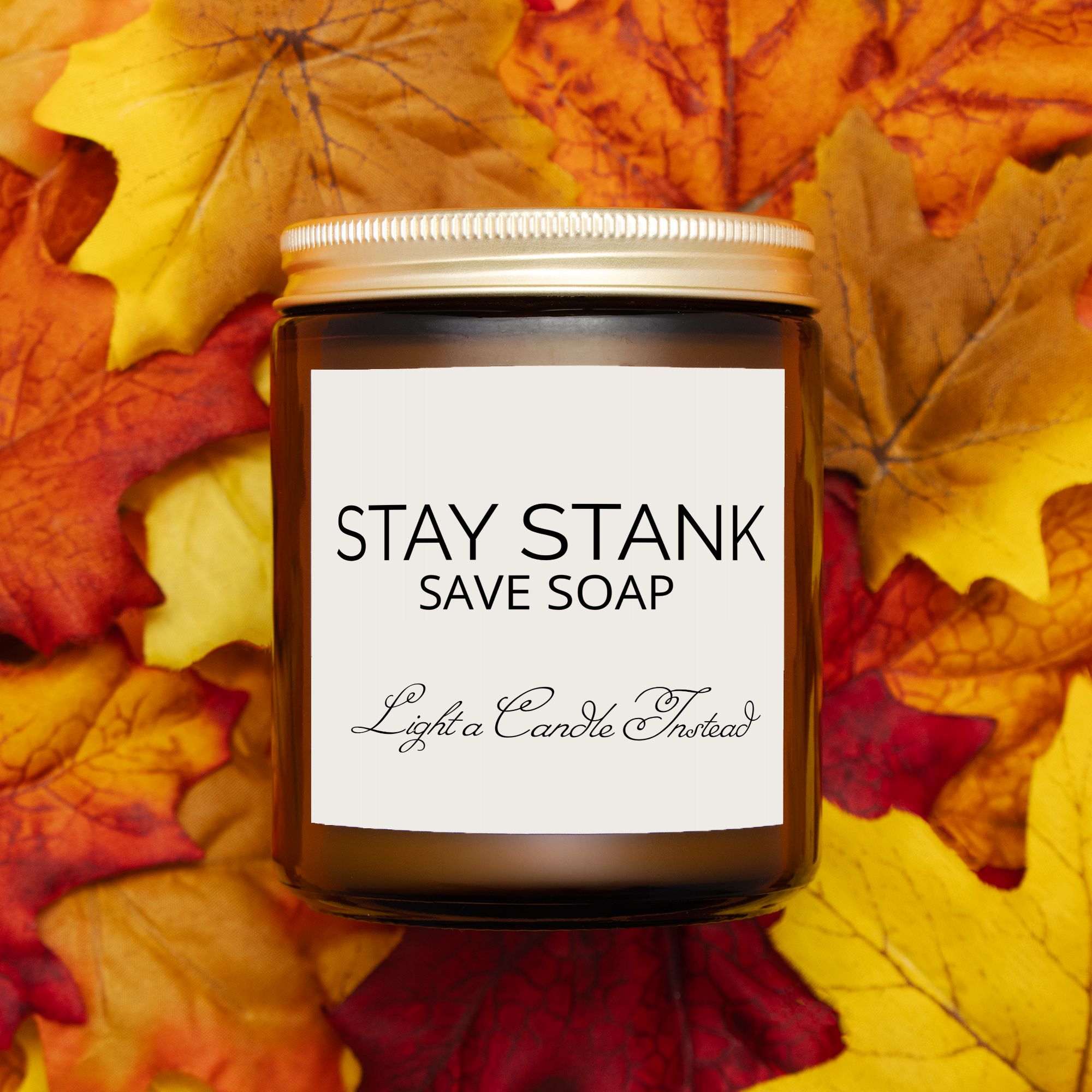 Candle Amber Jar 9oz - STAY STANK