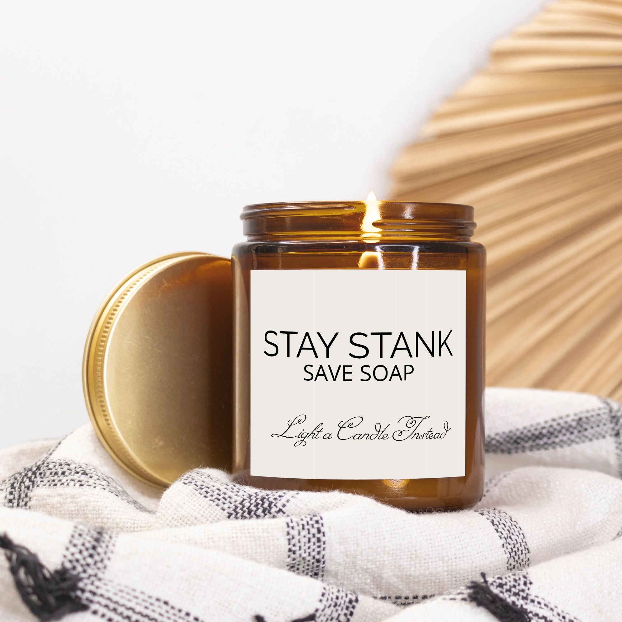 Candle Amber Jar 9oz - STAY STANK