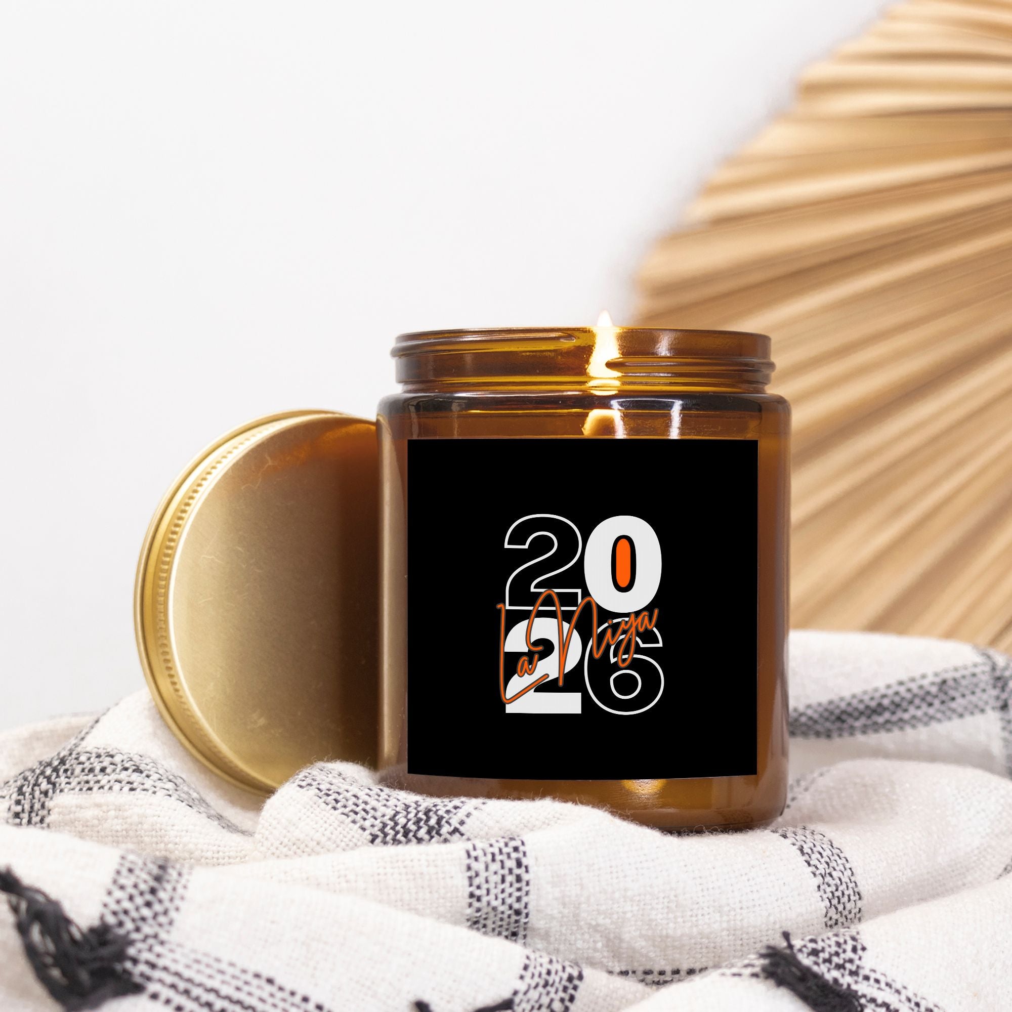 Candle Amber Jar 9oz - (Customizable)