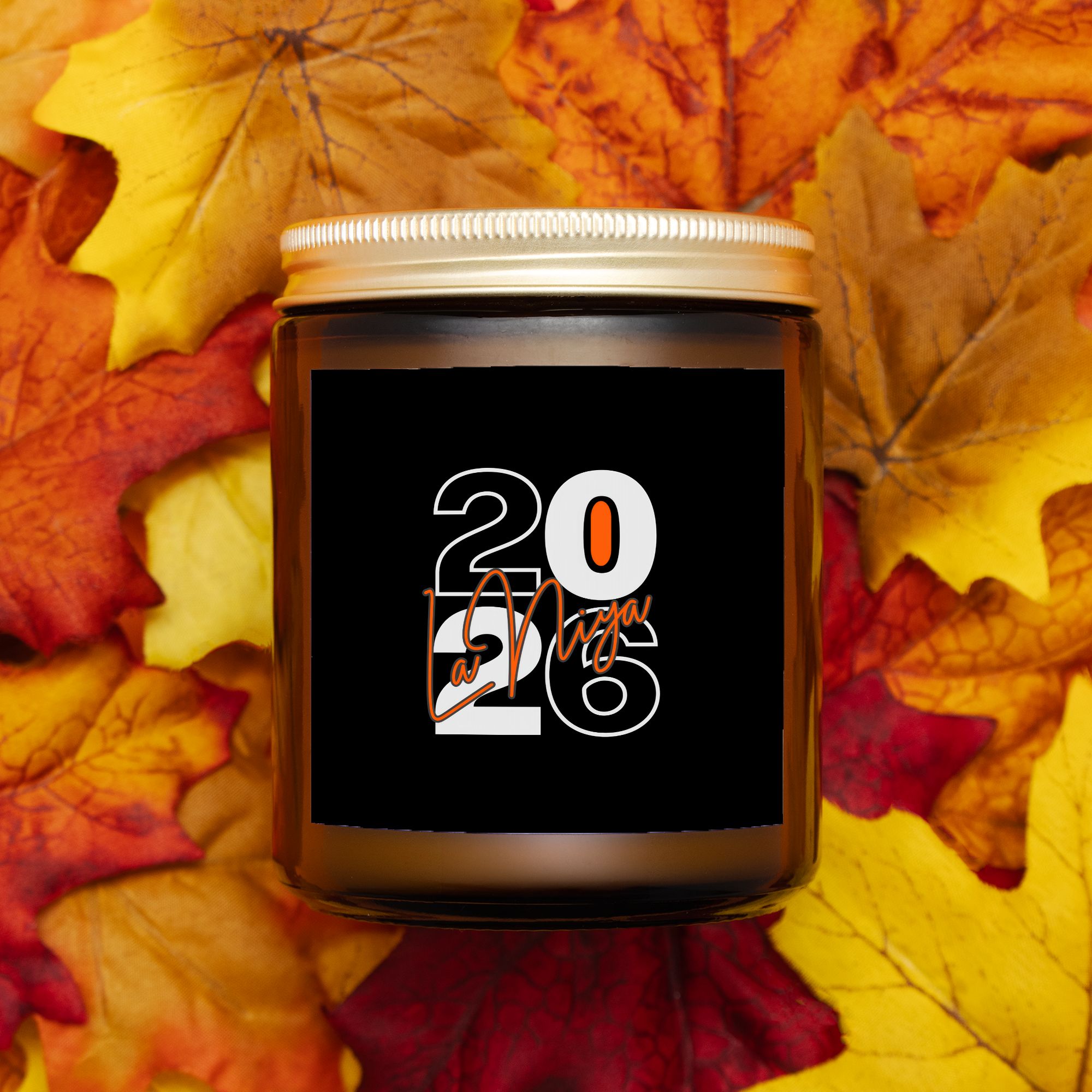 Candle Amber Jar 9oz - (Customizable)