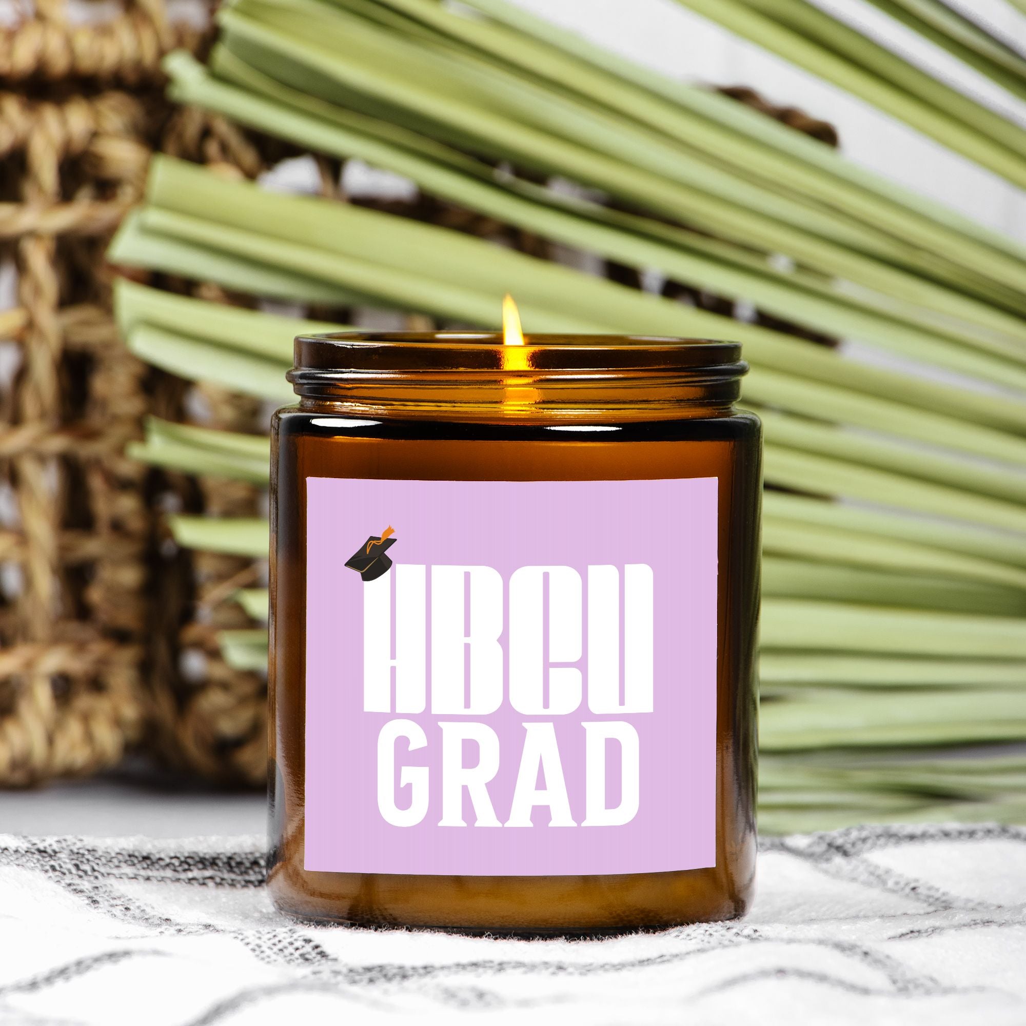 Candle Amber Jar 9oz - HBCU GRAD