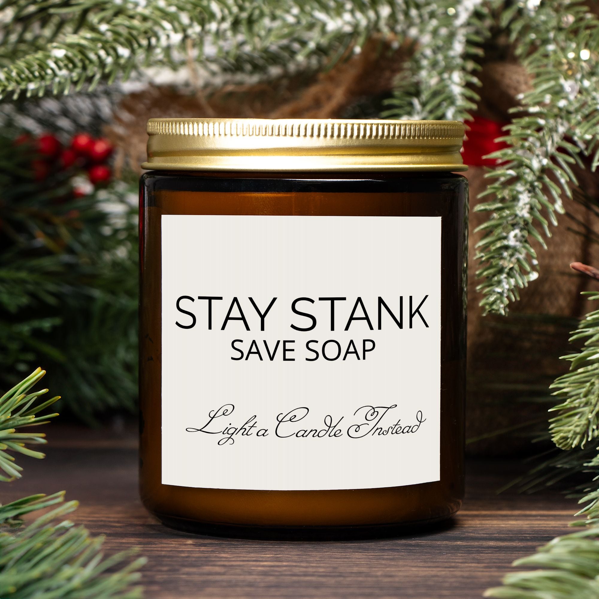 Candle Amber Jar 9oz - STAY STANK