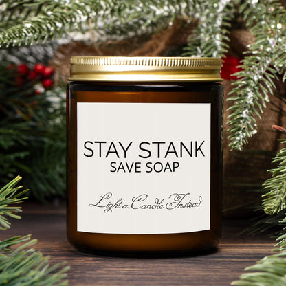 Candle Amber Jar 9oz - STAY STANK