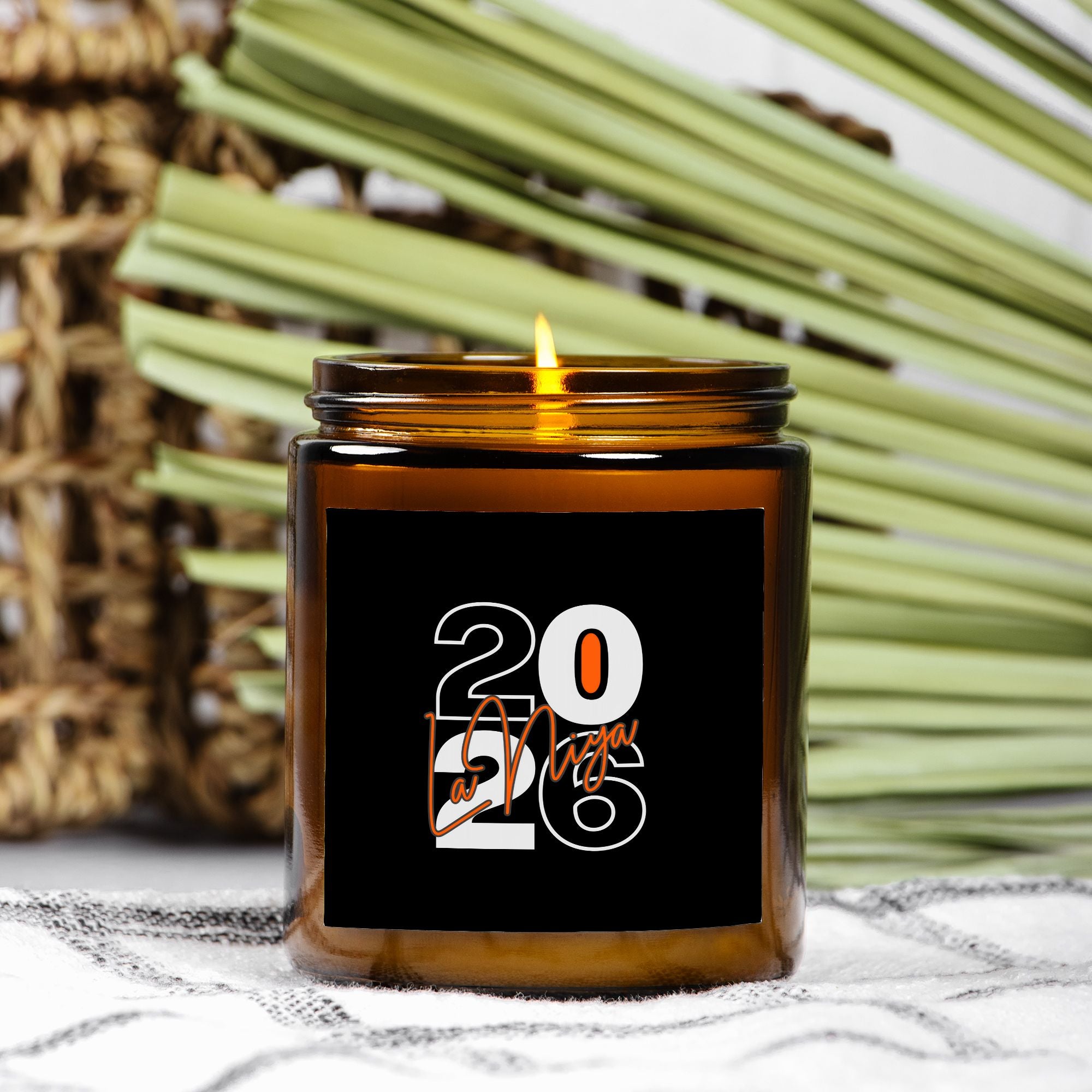 Candle Amber Jar 9oz - (Customizable)