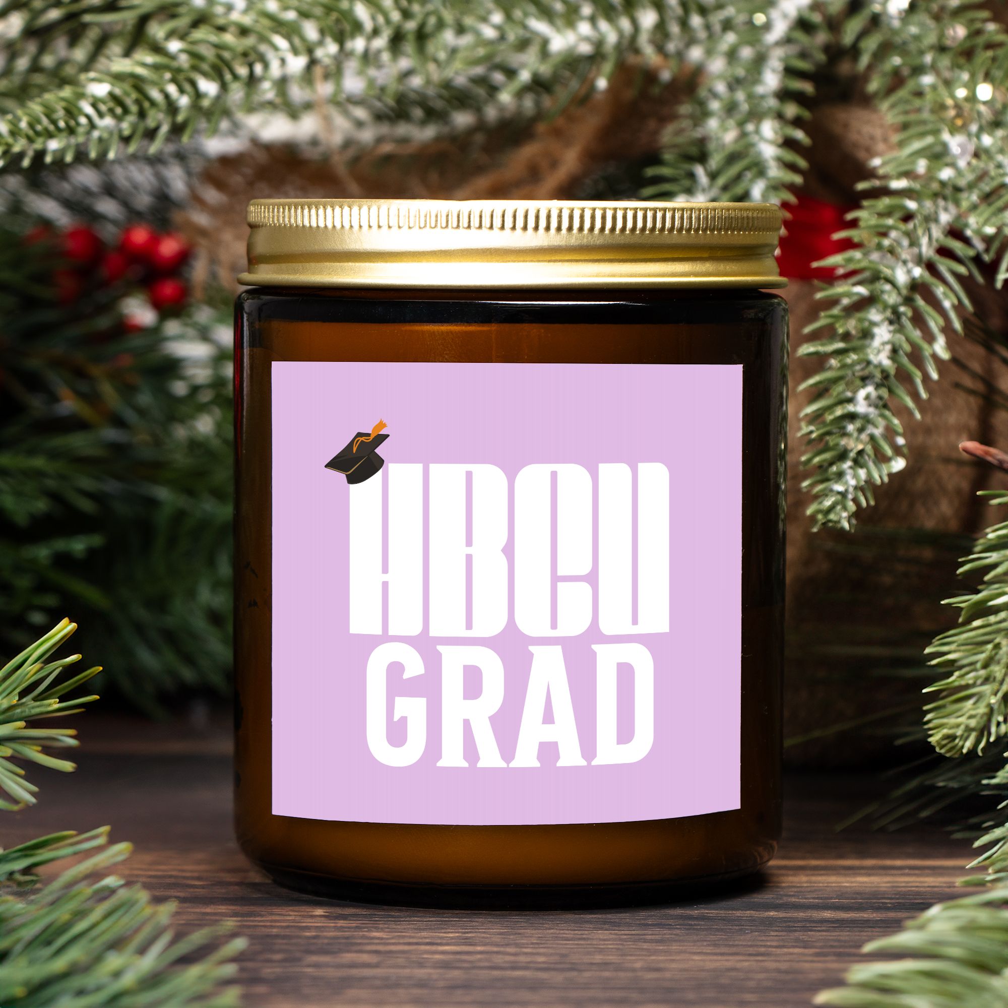 Candle Amber Jar 9oz - HBCU GRAD